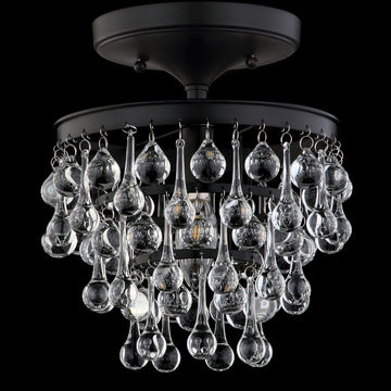 Toronto Metal/Crystal LED Flush Mount - JONATHAN Y
